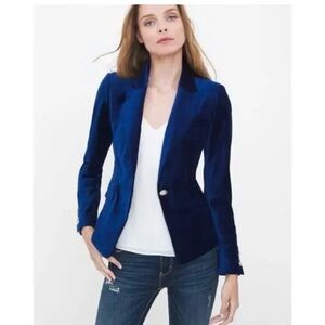 White House Black Market Royal Blue Velvet Blazer